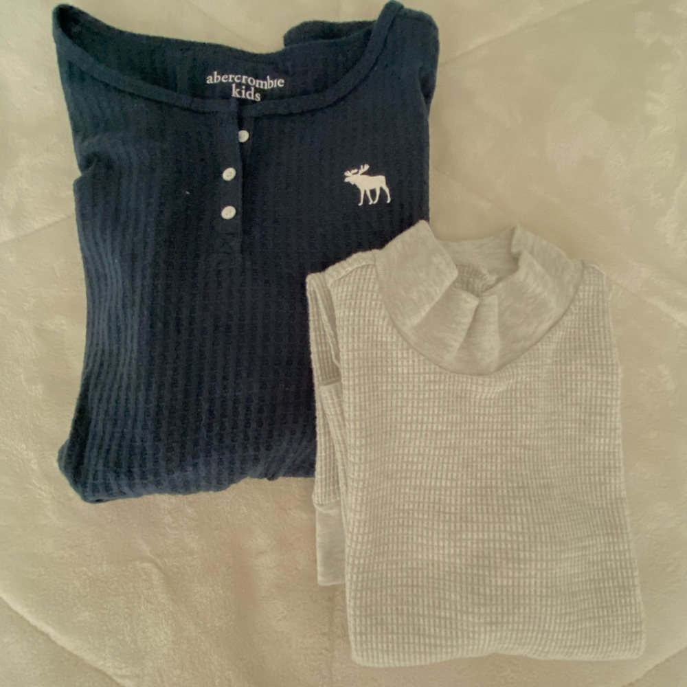 (2) Girls Long Sleeve Shirts (Abercrombie Kids & Harlow)